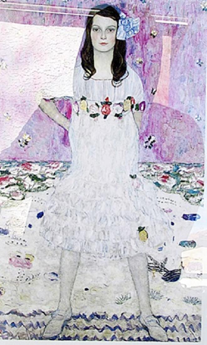 Portrait Of Mada Primavesi - Gustav Klimt - Serigraph: Serigraph by Gustav Klimt. Gustav Klimt was an Austrian symbolist painter and one of the most prominent members of the Vienna Secession movement. Klimt is noted for his paintings, murals, sketches, an