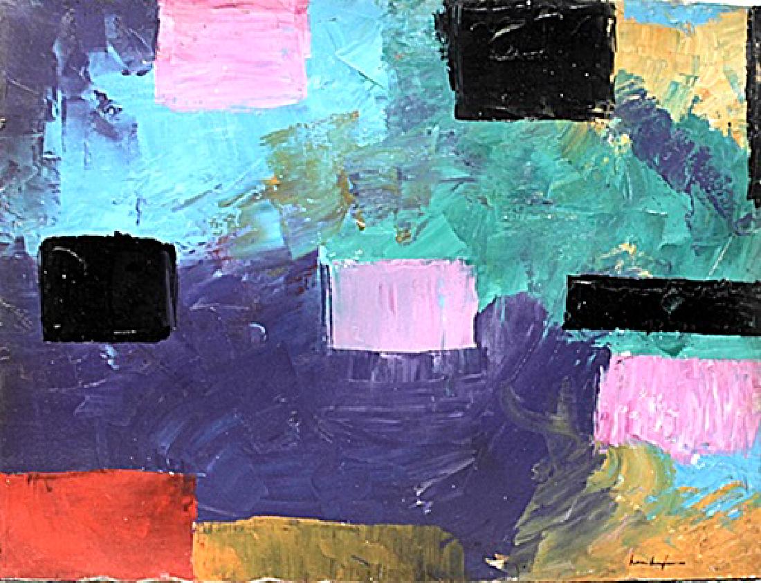 Hans Hofmann - Oil On Canvas: Oil on canvas by Hans Hofmann, approx. 32x24 in. Hans Hofmann was a German-born American abstract expressionist painter.