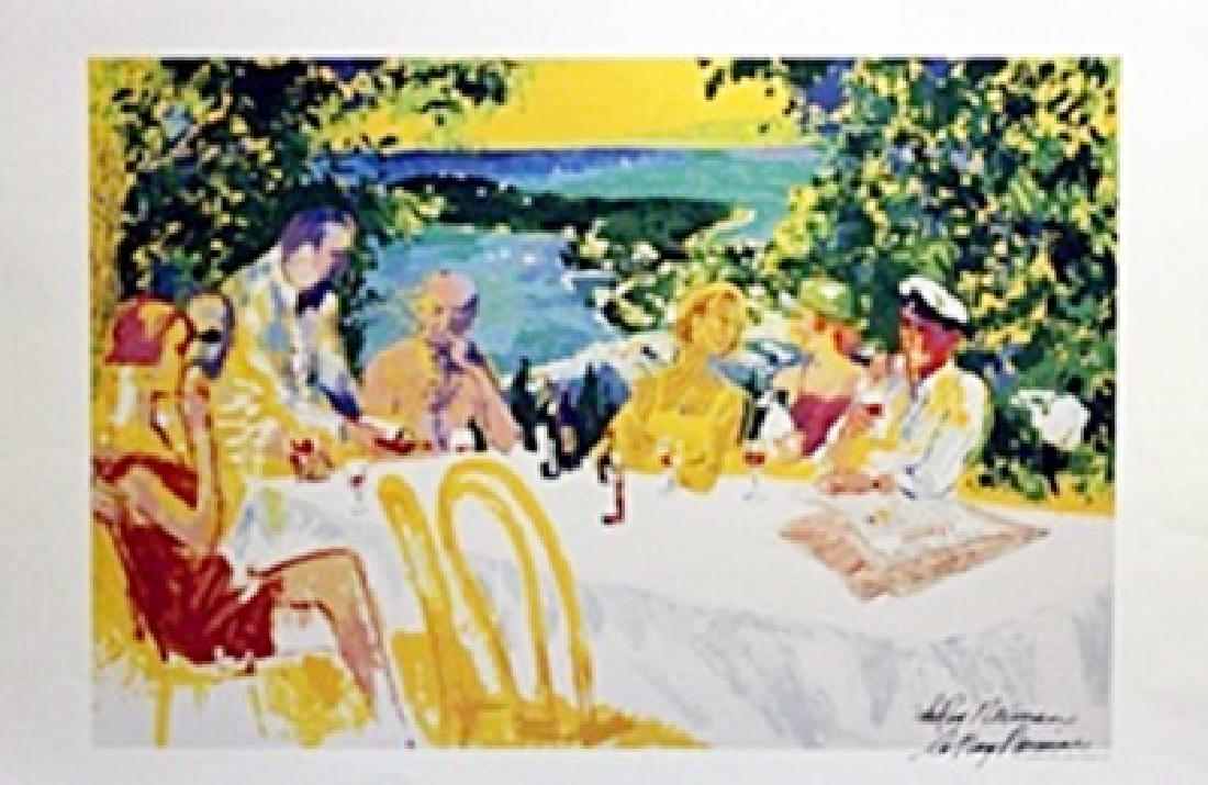 Table Conference - LeRoy Neiman: Table Conference Authentic Leroy Neiman. Lithograph, bearing the signature, size approx. 25 x 36 in. Authentic Leroy Neiman (born Leroy Leslie Runquist, June 8, 1921 – June 20, 2012) was an Amer