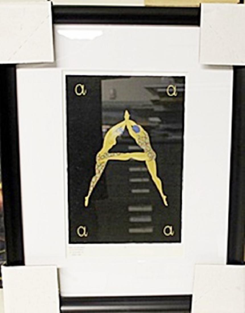 Framed Lithograph "The Numerals" by Erte: Framed authentic lithograph "The Numerals" Erte, Out of thee book, Size Approx. 22 x 18 In.