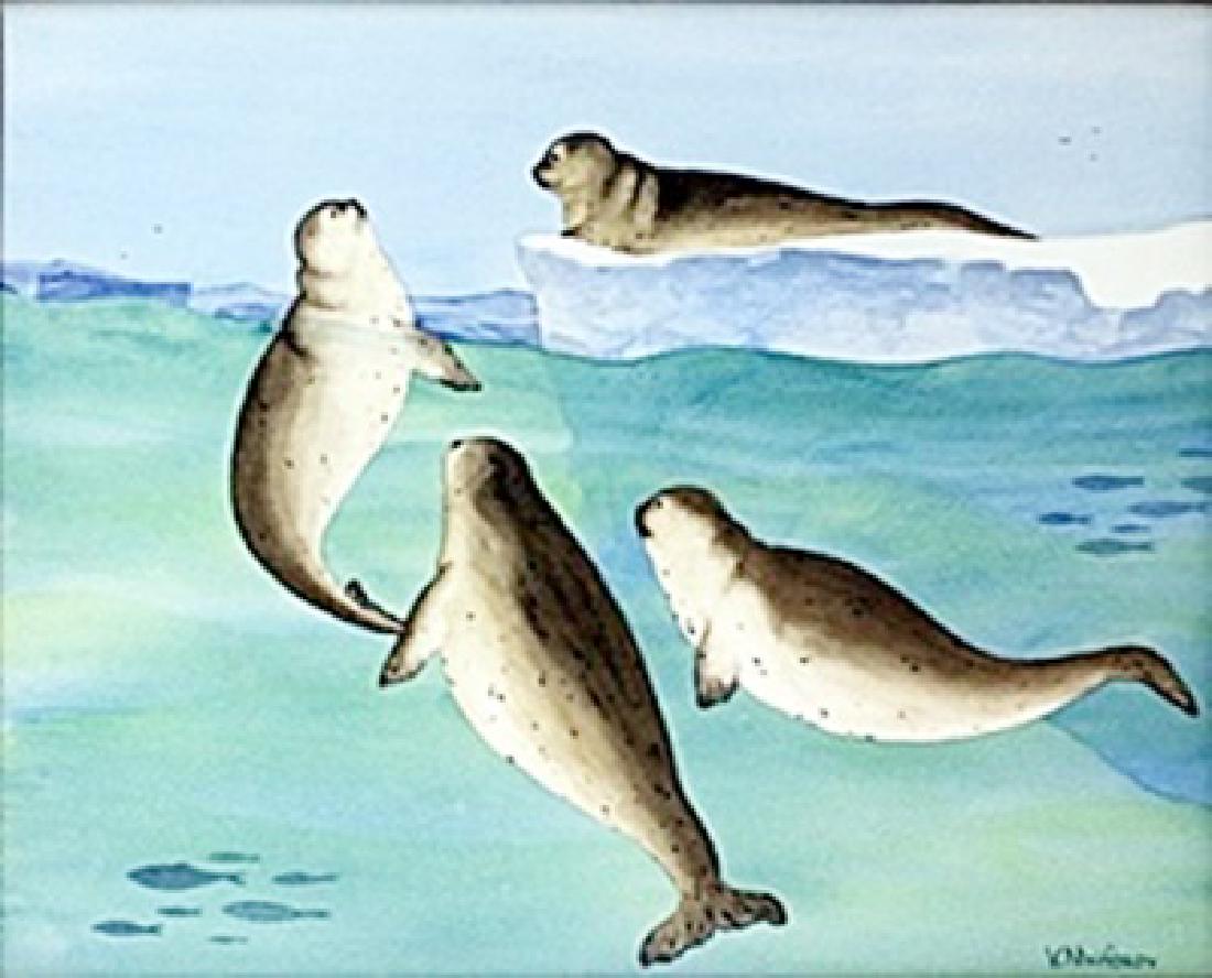 Watercolor on Paper Vera Nikiforov: Watercolor on Paper, Bearing an Interpretive Hand Signature of the Artist, Approx. 12" x 16" In.