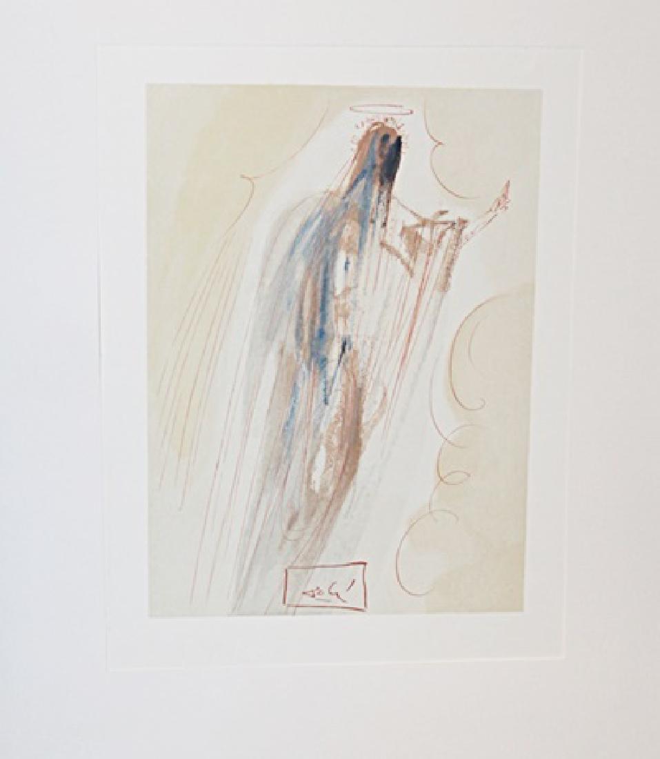 Dali "Heaven Canto 29" The Divine Comedy: Authentic plate signed wood block print by Salvador Dali from the Divine Comedy Series. Salvador Domingo Felipe Jacinto Dalí i Domènech, Marqués de Dalí de Púbol, known professionally as Salvador