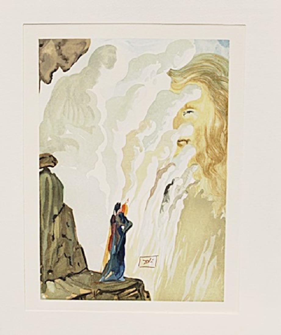 Dali "Purgatory Canto 12" The Divine Comedy: Authentic plate signed wood block print by Salvador Dali from the Divine Comedy Series. Salvador Domingo Felipe Jacinto Dalí i Domènech, Marqués de Dalí de Púbol, known professionally as Salvador