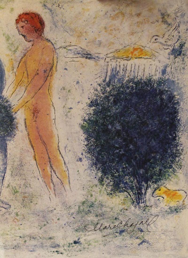 Marc Chagall - Signed Lithograph 47: Signed lithograph, Marc Zakharovich Chagall was a Russian-French artist of Belarusian Jewish origin. An early modernist, he was associated with several major artistic styles and created works in virtu
