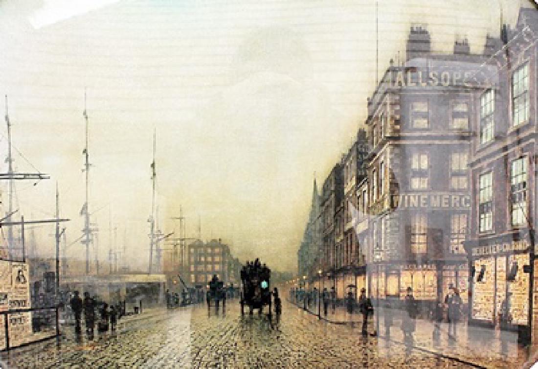 Liverpool Quay by Moonlight 1887 - Atkinson Grimshaw -: Lithograph by Atkinson Grimshaw. John Atkinson Grimshaw was an English Victorian-era artist known for his breathtaking city night-scenes and landscapes. He is considered one of the most renowned paint