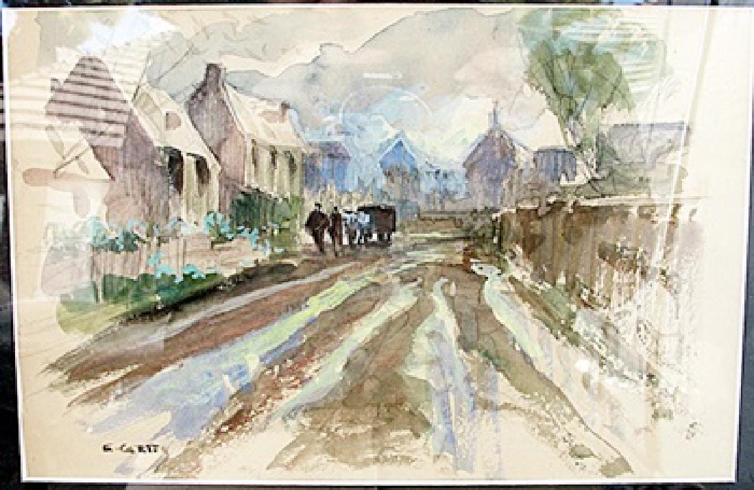 Edouard Cortes - Watercolor: Watercolor by Edouard Cortes. Edouard Léon Cortès was a French post-impressionist artist of French and Spanish ancestry. He is known as "Le Poete Parisien de la Peinture" or "the Parisian Poet of Pa