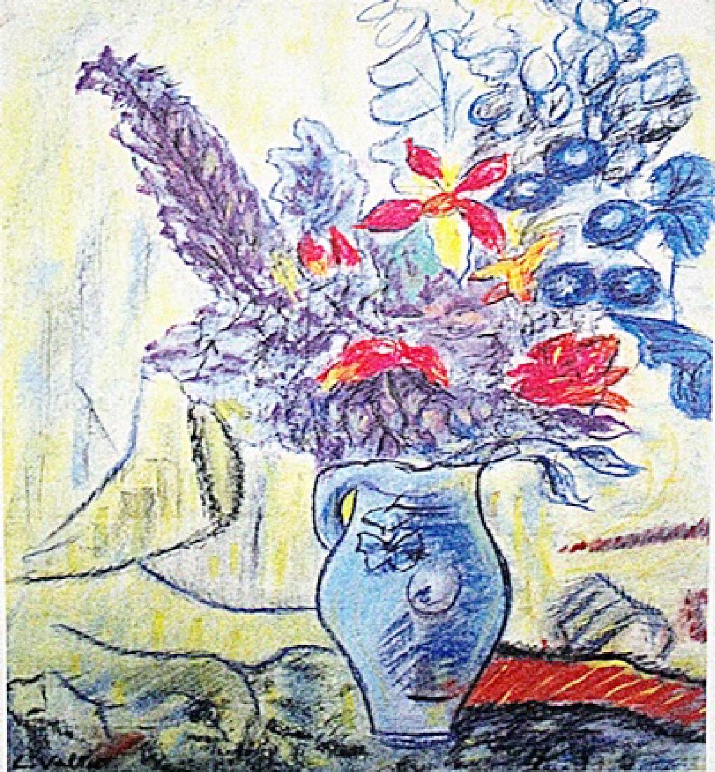 Louis Valtat - Flowers: Pastel on paper in the manner of Louis Valtat "Flowers", circa 1930, private collection, unframed dimensions approximately 14x20. in the manner of Louis Valtat (French: [valta]; 8 August 1869 – 2 Ja