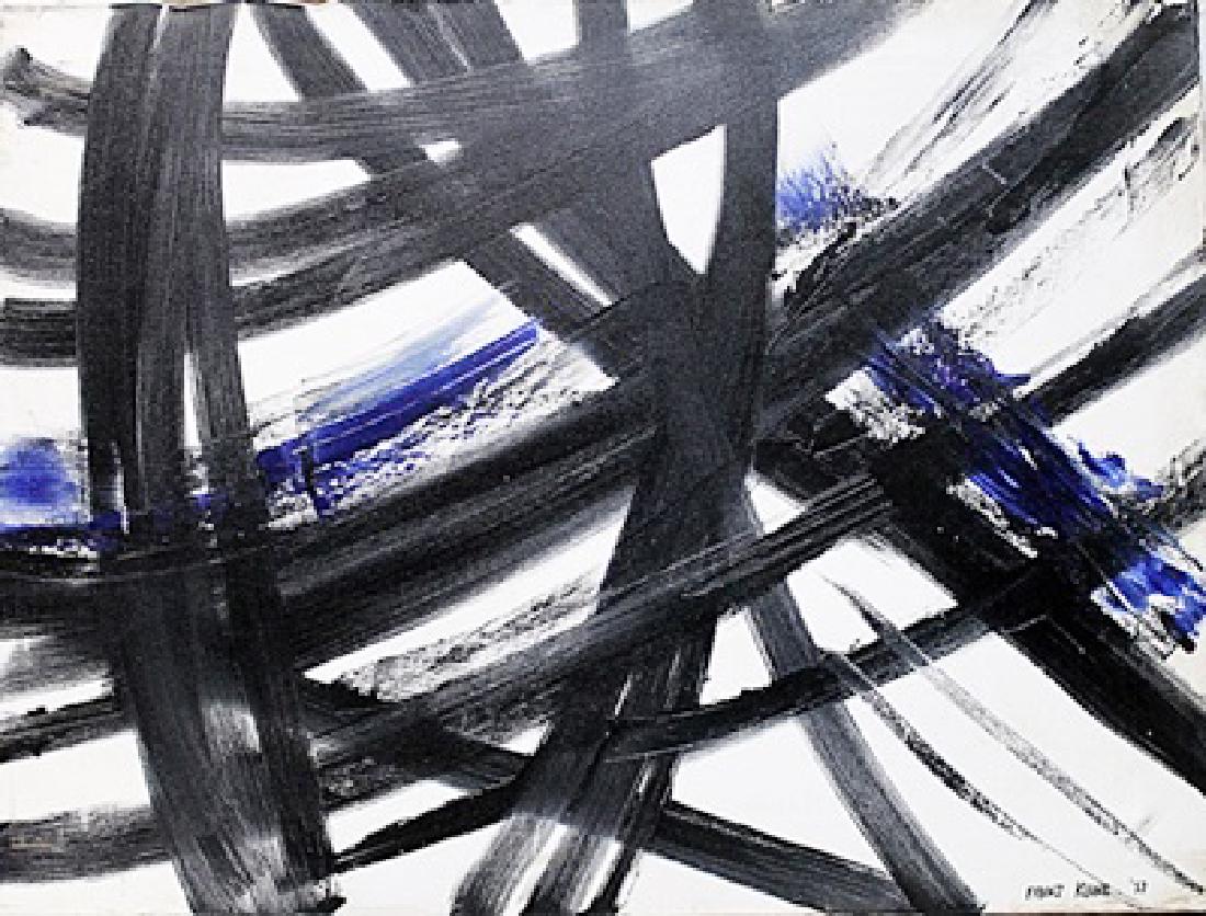 Franz Kline - Oil On Canvas: Oil on canvas by Franz Kline, approx. 32x21 in. Franz Kline was an American painter. He is associated with the Abstract Expressionist movement of the 1940s and 1950s.
