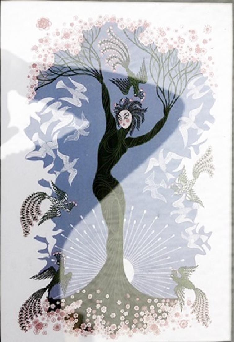 Spring - Erte - Lithograph 595U: Lithograph in the manner of erte. Romain de Tirtoff was a Russian-born French artist and designer known by the pseudonym Erté, from the French pronunciation of his initials.