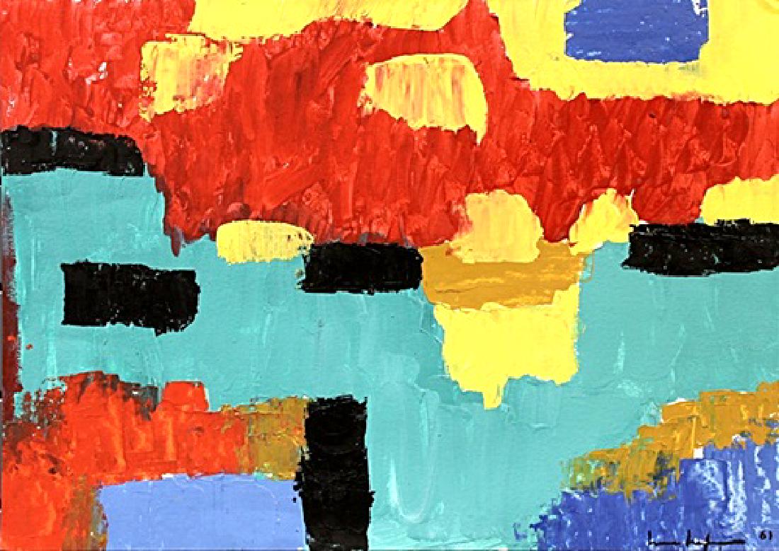 Infinity - Hans hofmann - Oil On Paper: Oil on paper by Hans Hofmann, approx. 20x14 in. Hans Hofmann was a German-born American abstract expressionist painter.