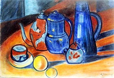 Pastel Drawing  M. Vlaminck
