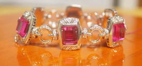 Beautiful Bracelet with Ruby and Sapphire