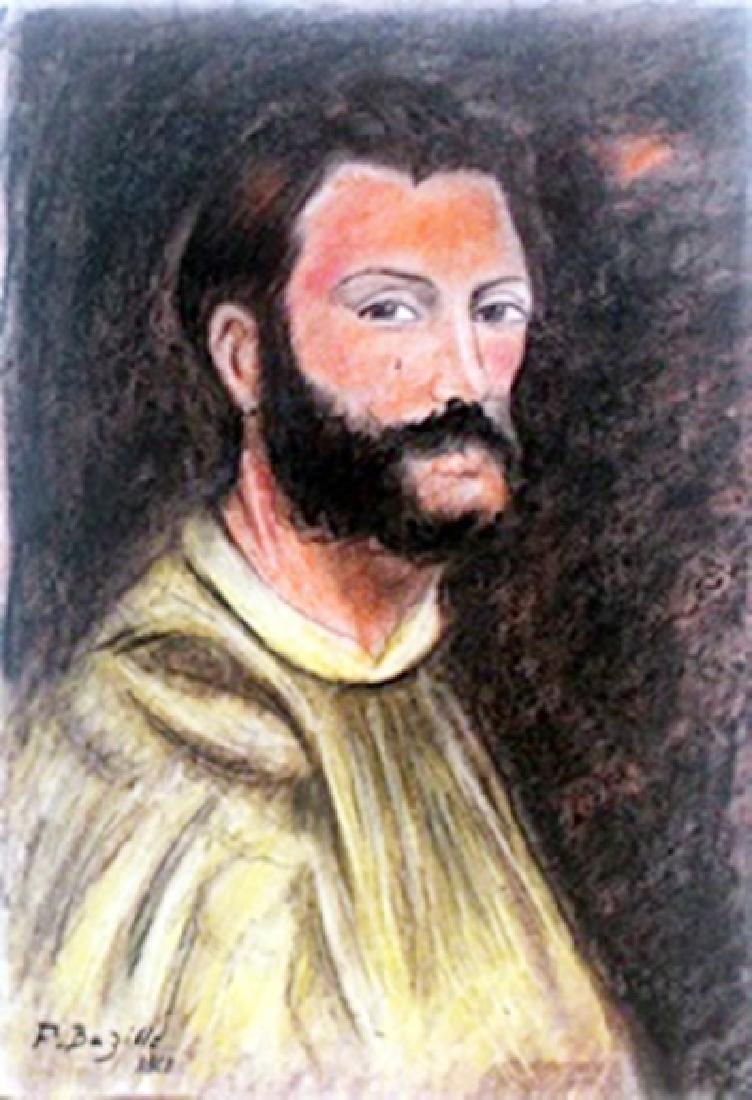 Pastel Drawing Frederic Bazille: In the manner of Frederic BazillePastel Self Portrait Drawing, bearing the signatureand Dates, Size Approx. 19 x 13 Inches, Private Collection, Provenance: Unknown