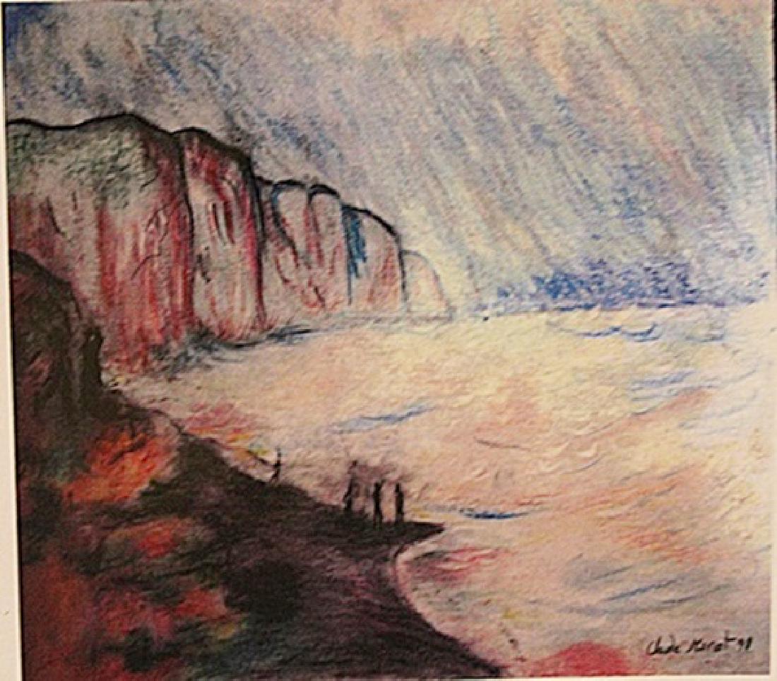 Claude Monet - Untitled: in the manner of Claude Monet "Untitled" pastel on paper circa. 1898, private collection approx. 19x14in. in the manner of Claude Monet was among the leaders of the French Impressionist movement of th