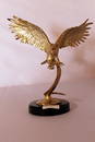 Landing Eagle - Gold over Bronze Sculpture after SPI