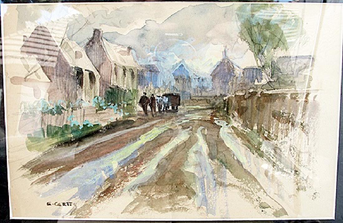 Edouard Cortes - Watercolor: Watercolor by Edouard Cortes. Edouard Léon Cortès was a French post-impressionist artist of French and Spanish ancestry. He is known as "Le Poete Parisien de la Peinture" or "the Parisian Poet of Pa
