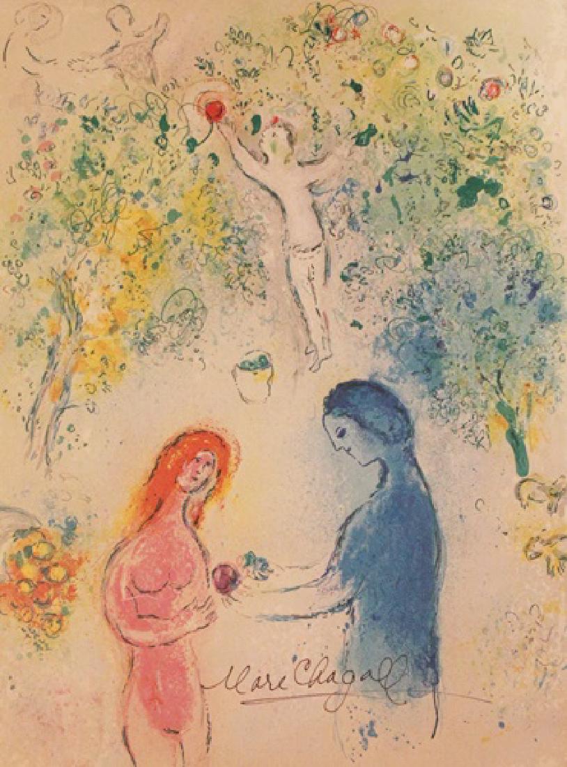Marc Chagall - Signed Lithograph 114: Signed lithograph, Marc Zakharovich Chagall was a Russian-French artist of Belarusian Jewish origin. An early modernist, he was associated with several major artistic styles and created works in virtu