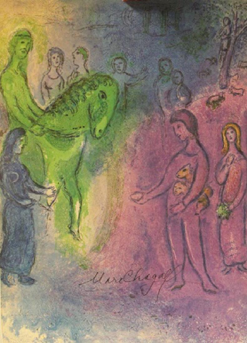 Marc Chagall - Signed Lithograph 63: Signed lithograph, Marc Zakharovich Chagall was a Russian-French artist of Belarusian Jewish origin. An early modernist, he was associated with several major artistic styles and created works in virtu