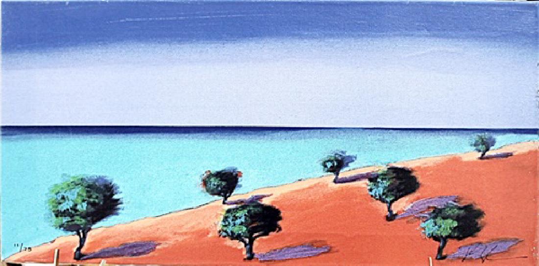 Into The Blue - Paul Powis - Silkscreen: Silkscreen by Paul Powis. Paul Powis began his art training at the Birmingham College of Art and Design, studying for a Foundation in Art and Design between 1968-69. He then went on to study at Portsm