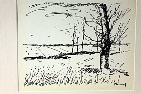 The Field 1922-by Vlaminck: Original Lithograph, Comes with COA 13" X 15"- Maurice de Vlaminck (4 April 1876 – 11 October 1958) was a French painter. Along with André Derain and Henri Matisse he is considered one of the princ