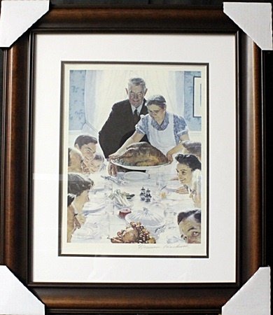 Framed Lithograph by Norman Rockwell (221 X): Framed Lithograph by Norman Rockwell (221 X), Pencil Signed, Size Approx. 24 x 20 In.