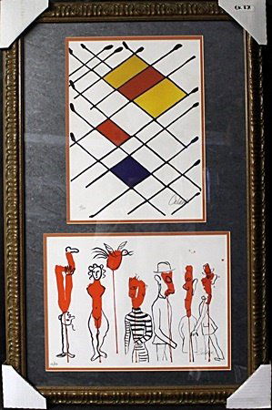 Framed Lithograph by Alexander Calder (EK 1171): Framed Lithograph by Alexander Calder (EK 1171), Limited Edition, Signed by the Artist, Size Approx. 34 x 22 In.