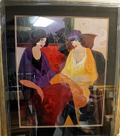 Framed By Tarkay-Unknown (4HO): Framed Attributed to Itzchak Tarkay-Unknown Lithograph approx. 41"x34" Tarkay was an Austrian-born Israeli painter and watercolourist. Comes with coa