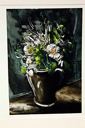 Flower In Stoneware 1951-by Vlaminck: Original Lithograph, Comes with COA 12" X 14"- Maurice de Vlaminck (4 April 1876 – 11 October 1958) was a French painter. Along with André Derain and Henri Matisse he is considered one of the princ
