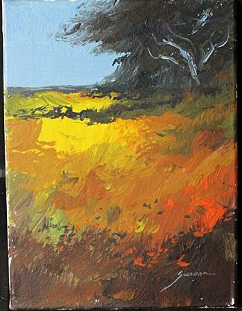 Framed Original Acrylic Paint on Canvas by Michael: Framed Original Acrylic Paint on Canvas by Michael Schofield (307 DI), Size Approx. 9 x 12 In.