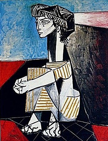 Limited Edition Picasso - Jacqueline With Crossed Hands: By Picasso from the Collection Domaine Picasso, "Jacqueline With Crossed Hands". Comes with COA. Edition size: 300.