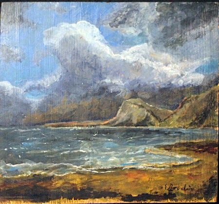 Oil on Wood By E. Boudin: Oil on Wood By Eugene Boudin; Original; Signed & Dated; Size Approx 9x8 in.