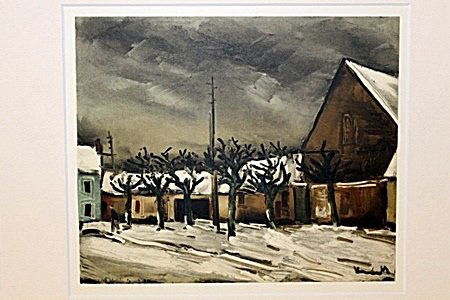 Lime Trees Under Snow 1952-by Vlamnick: Original Lithograph, Comes with COA 12" X 14"- Maurice de Vlaminck (4 April 1876 – 11 October 1958) was a French painter. Along with André Derain and Henri Matisse he is considered one of the princ