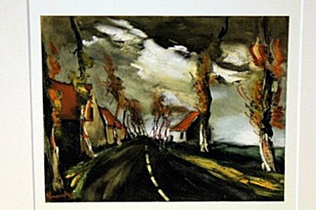 The Mortagne Road 1953-by Vlaminck: Original Lithograph, Comes with COA 12" X 14"- Maurice de Vlaminck (4 April 1876 – 11 October 1958) was a French painter. Along with André Derain and Henri Matisse he is considered one of the princ