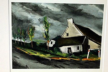 Near Reamont Sur Sarthe 1954-by Vlamnick: Original Lithograph, Comes with COA 12" X 14"- Maurice de Vlaminck (4 April 1876 – 11 October 1958) was a French painter. Along with André Derain and Henri Matisse he is considered one of the princ