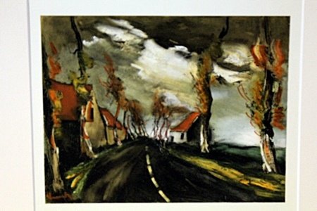 Lithograph "The Mortagne Road 1953" after Maurice de: Lithograph, Size Approx. 12" X 14" In. Maurice de Vlaminck (4 April 1876 – 11 October 1958) was a French painter. Along with André Derain and Henri Matisse, he is considered one of the principal fi