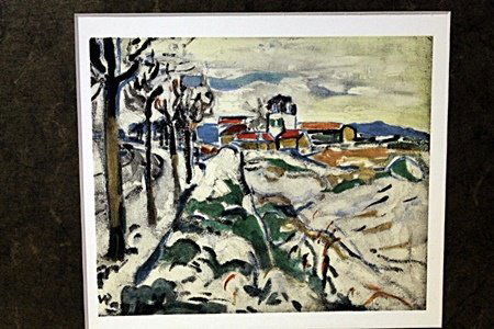 Lithograph "Hills At Chateau 1907" after Maurice de: Lithograph, Size Approx. 12" X 14" In. Maurice de Vlaminck (4 April 1876 – 11 October 1958) was a French painter. Along with André Derain and Henri Matisse, he is considered one of the principal fi