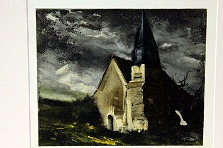 Lithograph "Church at Saint Lubin De Cravant 1934": Lithograph, Size Approx. 12" X 14" In. Maurice de Vlaminck (4 April 1876 – 11 October 1958) was a French painter. Along with André Derain and Henri Matisse, he is considered one of the principal fi