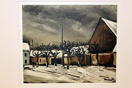 Lithograph "Lime Trees Under Snow 1952" after Maurice: Lithograph, Size Approx. 12" X 14" In. Maurice de Vlaminck (4 April 1876 – 11 October 1958) was a French painter. Along with André Derain and Henri Matisse, he is considered one of the principal fi