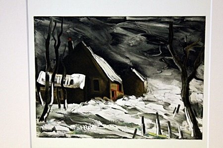 Lithograph "La Maladrerie Under Snow 1956" after: Lithograph, Size Approx. 12" X 14" In. Maurice de Vlaminck (4 April 1876 – 11 October 1958) was a French painter. Along with André Derain and Henri Matisse, he is considered one of the principal fi