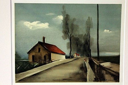 Lithograph "The Brezolles Road 1926" after Maurice de: Lithograph, Size Approx. 12" X 14" In. Maurice de Vlaminck (4 April 1876 – 11 October 1958) was a French painter. Along with André Derain and Henri Matisse, he is considered one of the principal fi