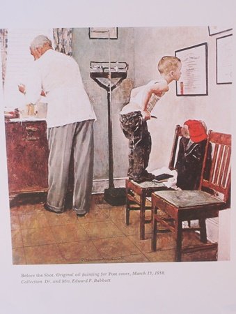 Lithograph "Before the Shot" by Norman Rockwell (159ZN): Lithograph "Before the Shot" by Norman Rockwell (159ZN) Plate Signed, size approx. 17 x 11 in. Norman Percevel Rockwell AKA: Norman Rockwell (02/03/1978 - 11/08/1978) Was born in Brooklyn, New York. O