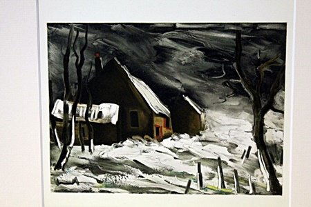 Lithograph "La Maladrerie Under Snow 1956" after: Lithograph, Size Approx. 12" X 14" In. Maurice de Vlaminck (4 April 1876 – 11 October 1958) was a French painter. Along with André Derain and Henri Matisse, he is considered one of the principal fi