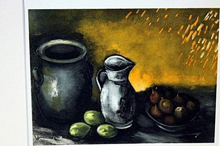 Lithograph "Still Life With Jugs 1945" after Maurice de: Lithograph, Size Approx. 12" X 14" In. Maurice de Vlaminck (4 April 1876 – 11 October 1958) was a French painter. Along with André Derain and Henri Matisse, he is considered one of the principal fi