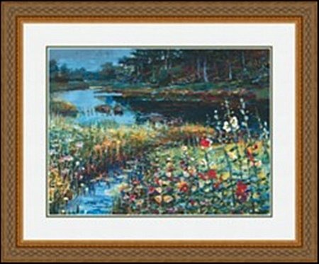 MINNESTA SUMMER BY LAU CHUN: LITHOGRAPH, IMAGE SIZE; 24X18", FRAMED: 34 9/16X28 9/16"ALL ITEMS COME UNFRAMED, FRAMING AVAILABLE AT ADDITIONAL COST.