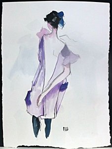 Watercolor Painting; Signed Egon Schiele: Watercolor Painting on Paper, Signed In the Manner of Egon Schiele, Approximately 11" x 15" In.