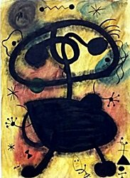 Composition 55' - Oil on Paper - Gino Severini: Oil Painting on Paper, Hand Signed, Size Approx. 19 x 14 In.