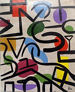 Hafen - Oil Painting on Paper - Paul Klee: Oil Painting on Paper, Hand Signed, Size Approx. 16 x 13 Inches