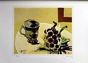 Lithograph After George Braque: Lithograph After George Braque, signed, size approx. 11 1/2 x 16 1/2 in.