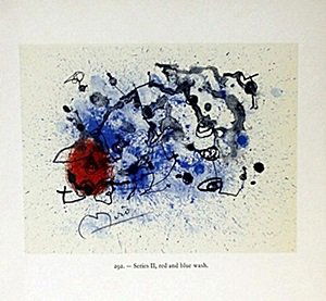 Print "Red and Blue Wash" by Joan Miro: Print "Red and Blue Wash" by Joan Miro signed, size approx. 12 x 10 in. Joan Miro, (04/20/1893 - 12/25/1973) Was Catalan Spanish Painter, Sculptor and ceramicist born in Barcelona. He has been a signi