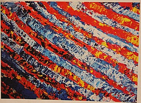 Jean Paul Riopelle - Composition: After Jean Paul Riopelle "Composition" oil on paper circa. 1970, private collection approx. 11x16in. Jean-Paul Riopelle was a Canadian Abstract Expressionist best known for his non-representational la